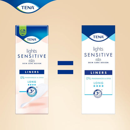 TENA Lights Long Liner 120 Incontinence Liners for Women with Sensitive Skin