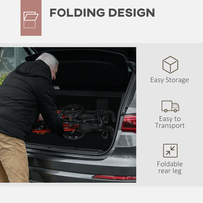 Adjustable 4 Wheel Rollator W/ Seat Bag Folding Mobility Walker