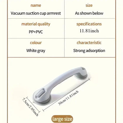 Grab Rail Handle Suction White 30cms 11in 4pcs