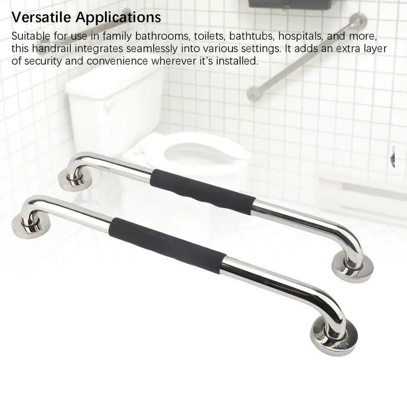 Grab Rail Handle Stainless Steel Silicone 30cms 12in 1pcs