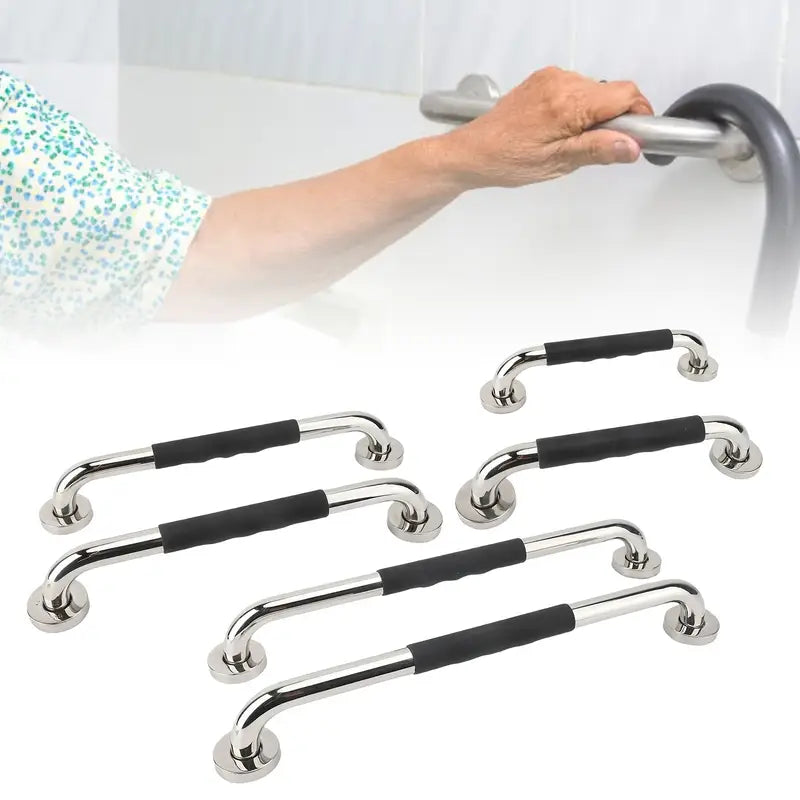 Grab Rail Handle Stainless Steel Silicone 30cms 12in 1pcs