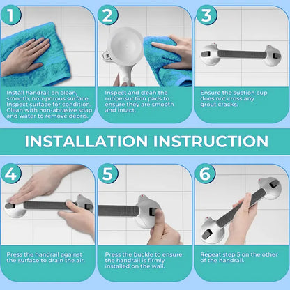 Grab Rail Suction Long Handle 2pcs