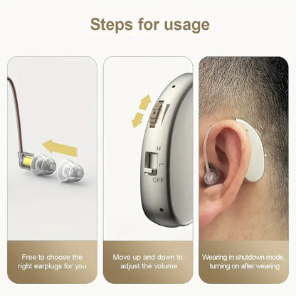 Hearing Aid, Amplifier, USB Charging.