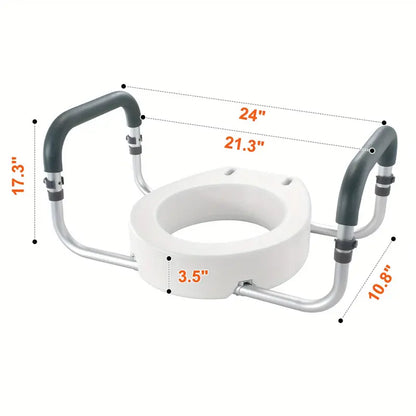 Raised Toilet Seat & Guard Rails