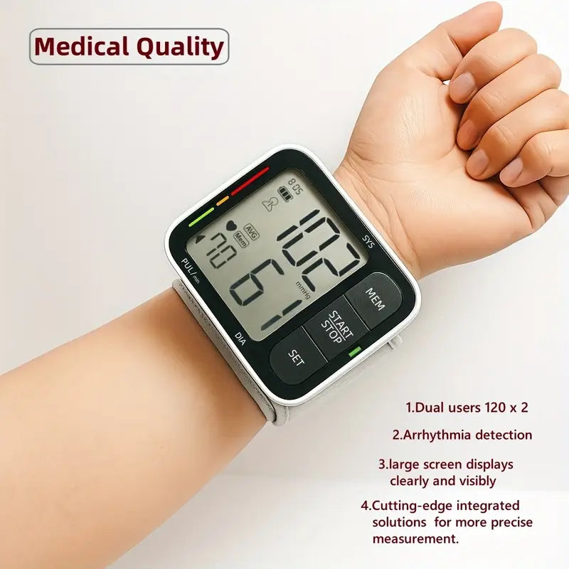 Smart Screen Wrist Blood Pressure Monitor
