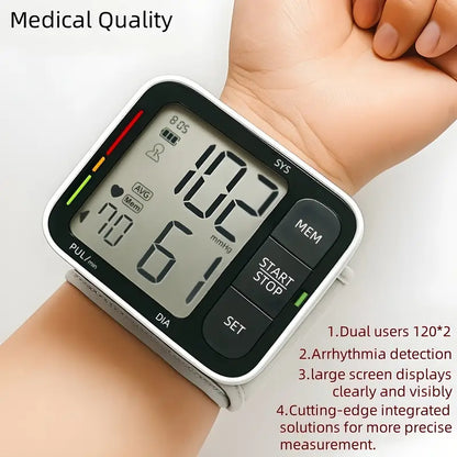 Smart Screen Wrist Blood Pressure Monitor