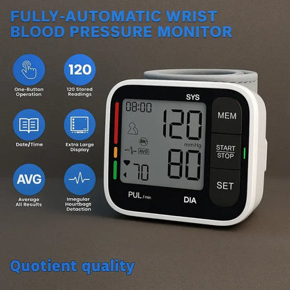 Smart Screen Wrist Blood Pressure Monitor