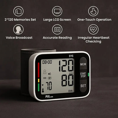 Smart Screen Wrist Blood Pressure Monitor