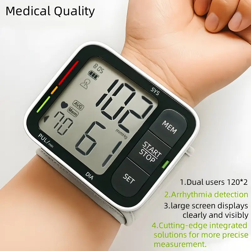 Smart Screen Wrist Blood Pressure Monitor