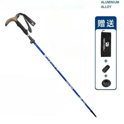 Folding T-Handle Walking Cane – Adjustable Aluminum Alloy Trekking Pole & Crutch