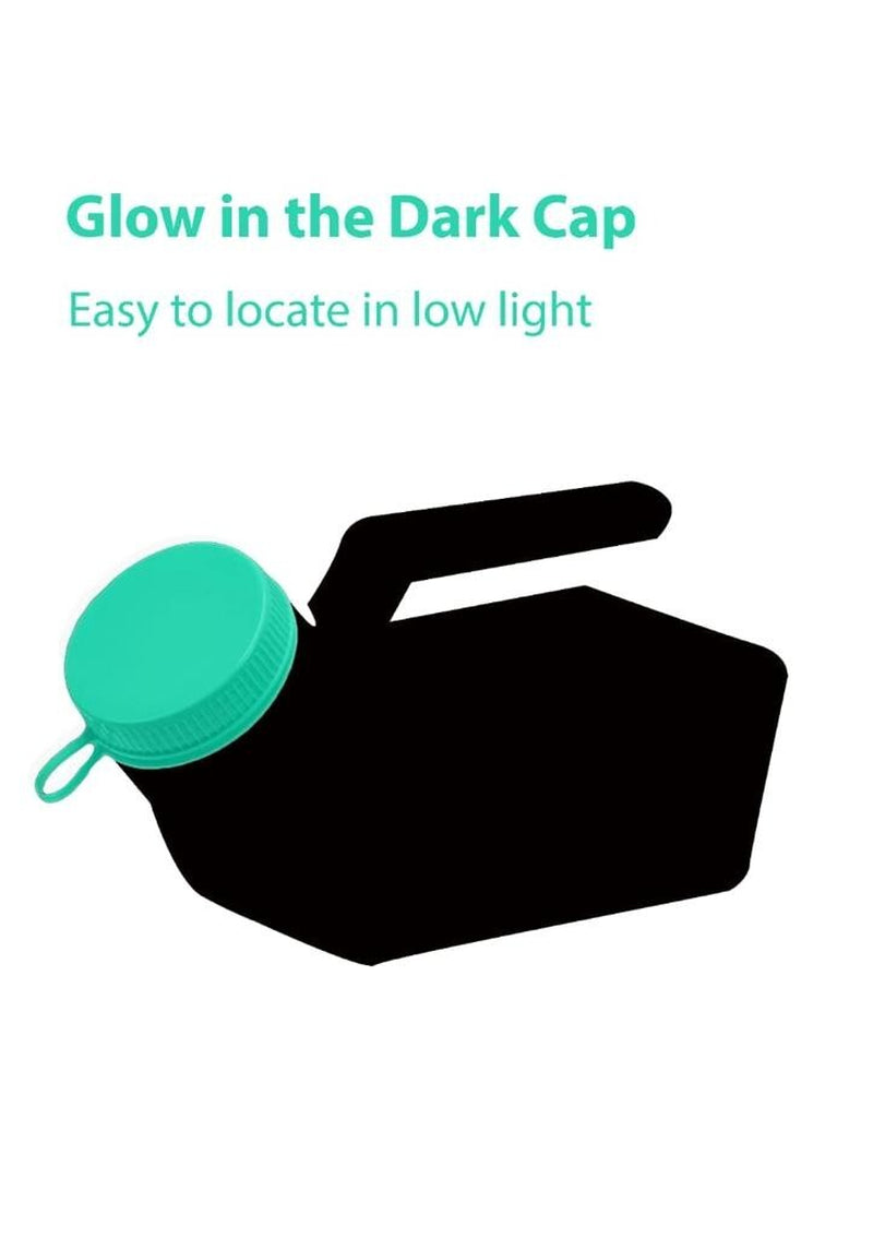 2PCS Male Urinal Portable Incontinence Bottle for Men Travel W/ Night Light - UK