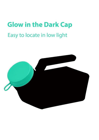 2PCS Male Urinal Portable Incontinence Bottle for Men Travel W/ Night Light - UK