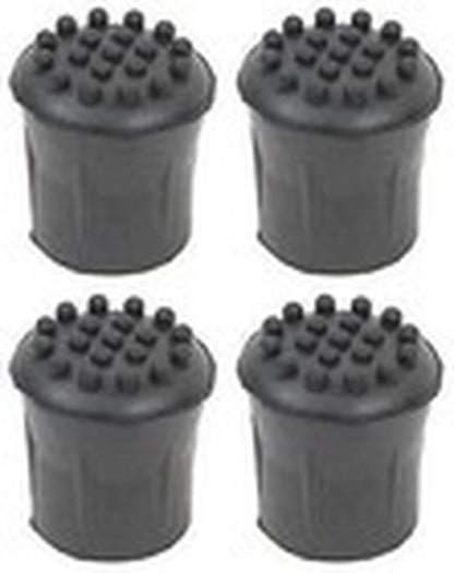 Heavy Duty Walking Stick Rubber Ferrules 2Pc Black 16Mm Cane Crutch Bottom End