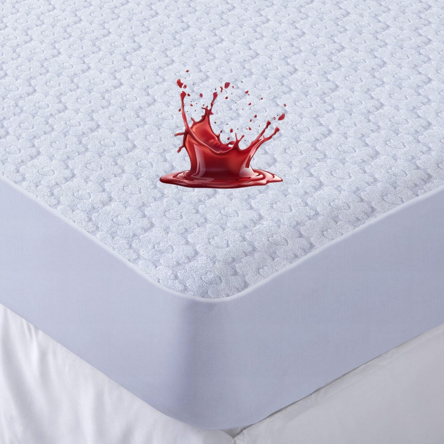 Waterproof Non Noisy Mattress Protector Fitted Sheet Single Double King Size Bed