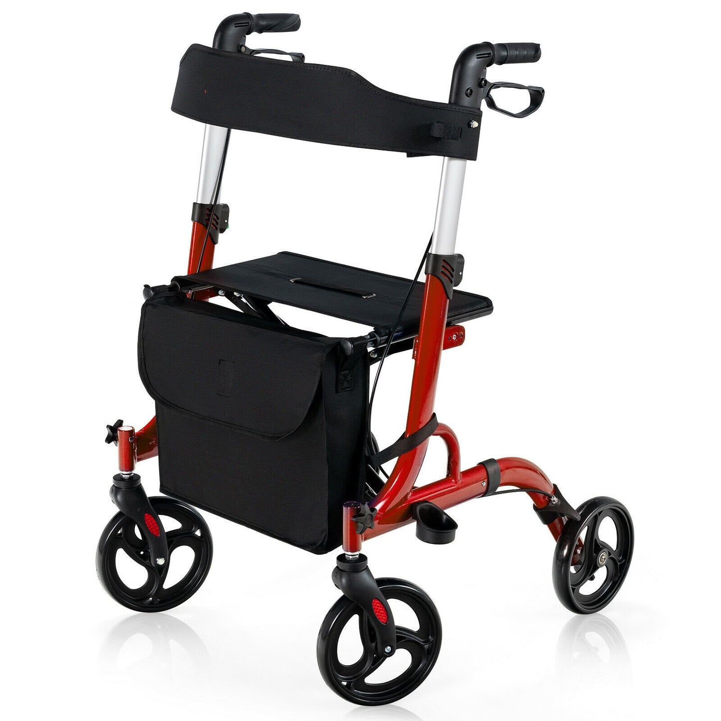 2 in 1 Walker Aluminium Mobility Walking Aid with Seat Adjustable