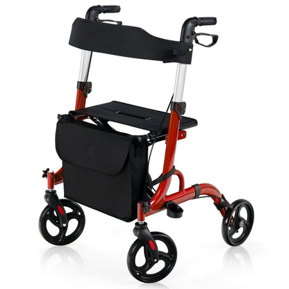 2 in 1 Walker Aluminium Mobility Walking Aid with Seat Adjustable