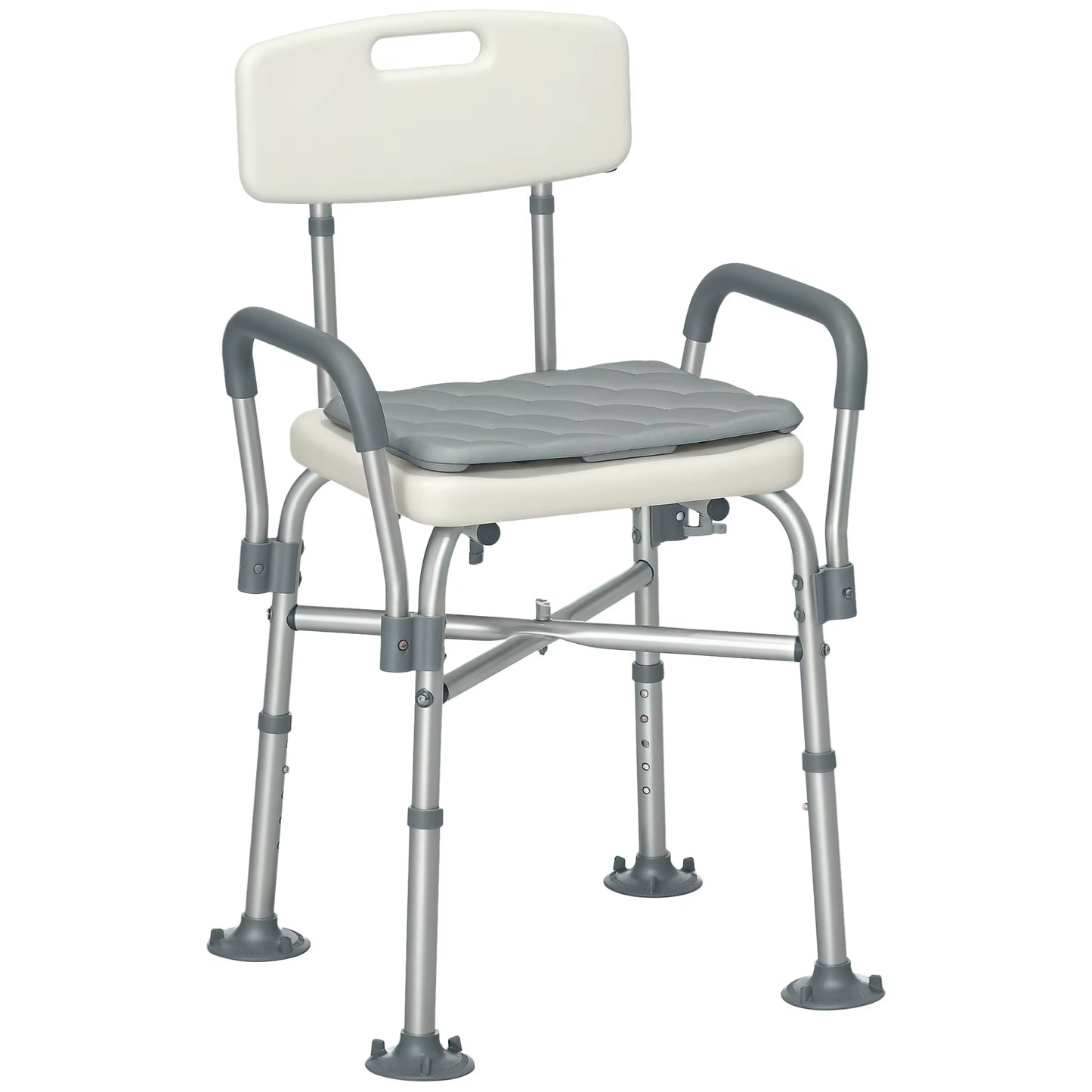 Aluminium Shower Chair Adjustable Bath Stool for Senior Disabled Pregnant