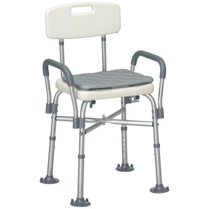 Aluminium Shower Chair Adjustable Bath Stool for Senior Disabled Pregnant