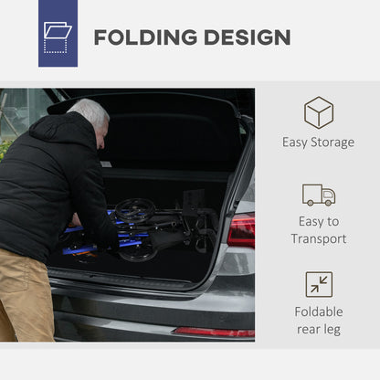 Adjustable 4 Wheel Rollator W/ Seat Bag Folding Mobility Walker