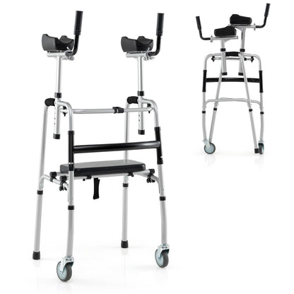 Versatile Rolling Walker with Padded Seat and 2 Premium Wheels
