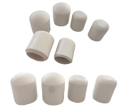 White Rubber Ferrules Walking Stick Chair Table Furniture Leg Feet Cap Ends Grip