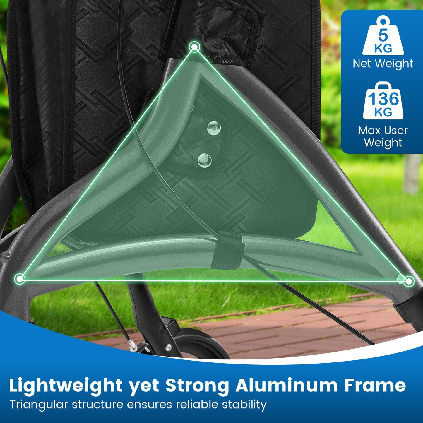 Walker for Seniors Foldable Rollator Walker with Lightweight Aluminum Frame