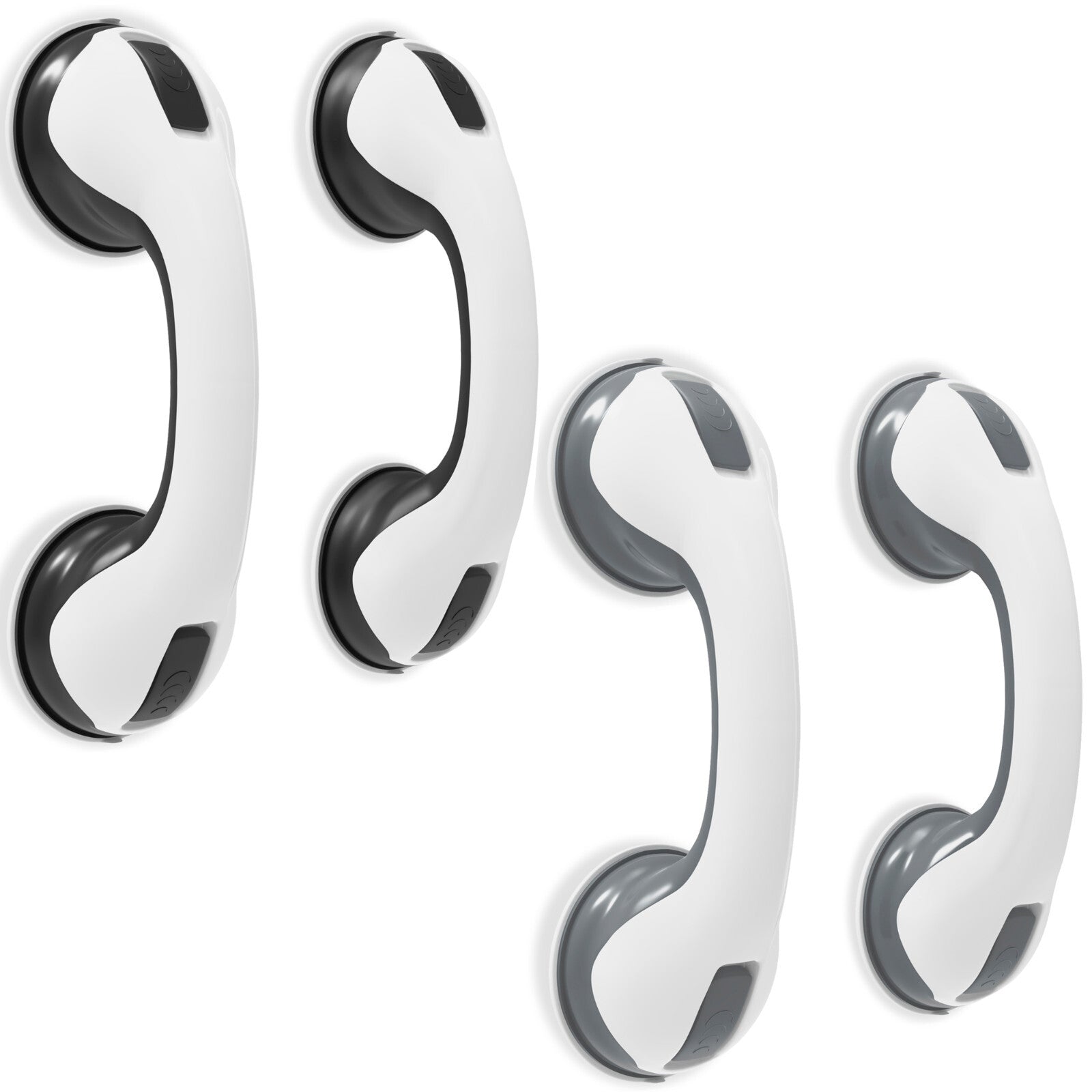 2 X SAFETY SUPPORT HAND RAIL HANDLE BAR GRIP GRAB SUCTION BATH BATHROOM SHOWER