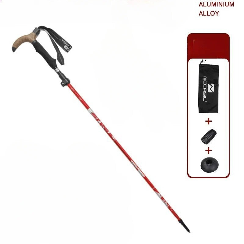 Folding T-Handle Walking Cane – Adjustable Aluminum Alloy Trekking Pole & Crutch