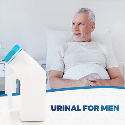 2PCS Male Urinal Portable Incontinence Bottle for Men Travel W/ Night Light - UK