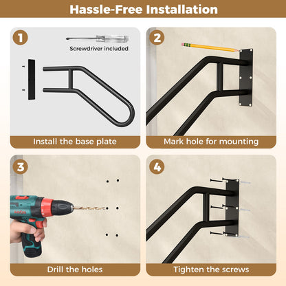 U-Shape Safety Handrail with Matte Finish for Elderly Kids
